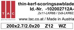 [10 200 27 12 A] HM-Vorritzer  TAC 102002712A